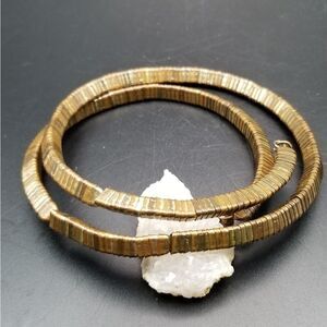 Bamboo twist dark academia snake bracelet wrap B136